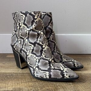 Circus by Sam Edelman Cal Snakeskin Print Ankle Boots